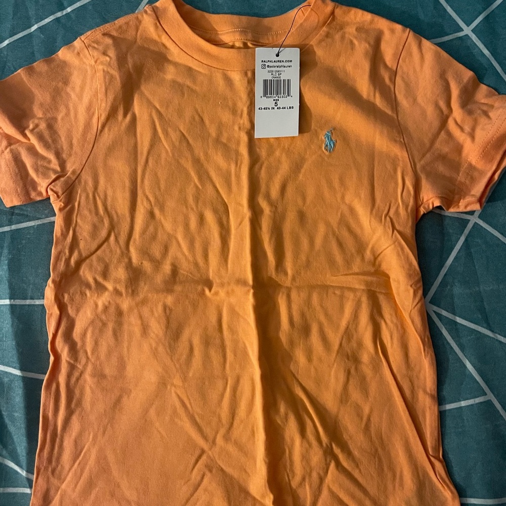 Toddler boy Orange and lime green horse Polo Ralph Lauren T-shirt size 5t